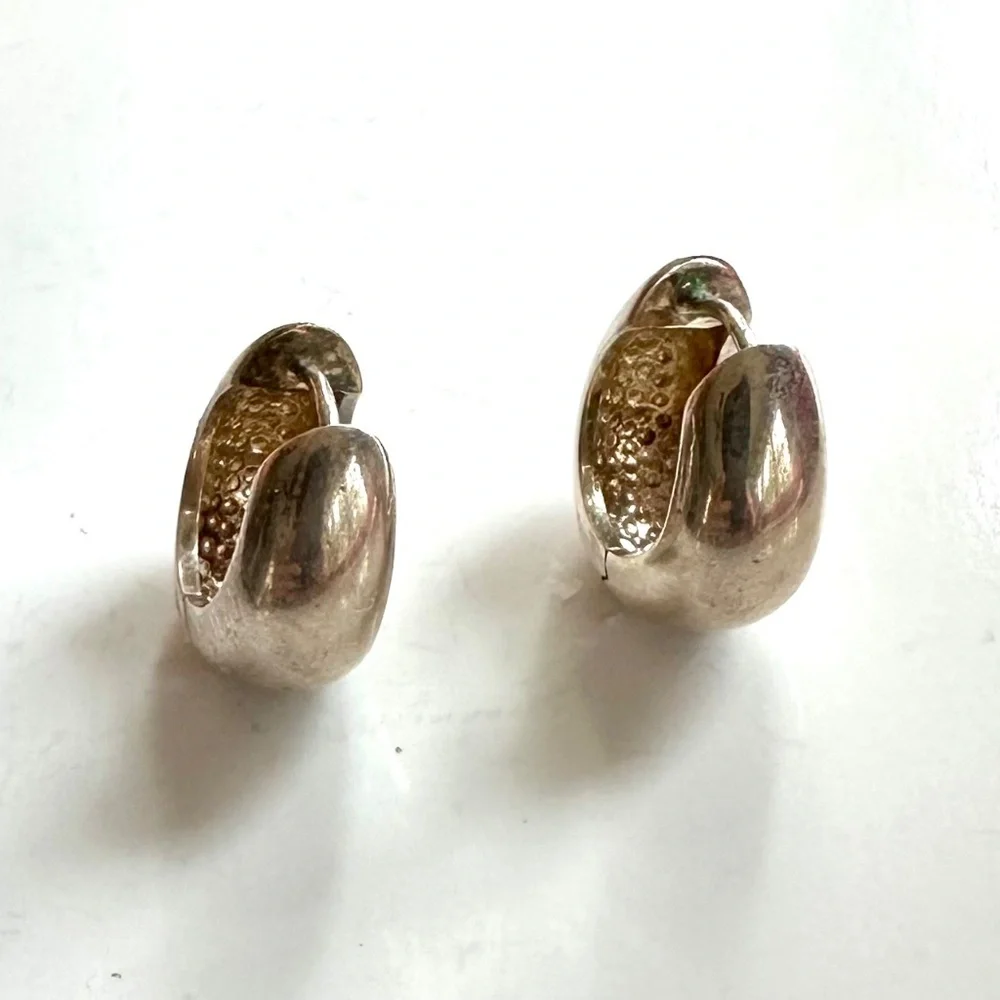 Sterling Silver Claw Hoops - Picture 4 of 5